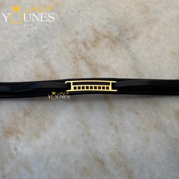 دستبند طلا چرم مردانه L181